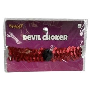 Spirit Halloween Red Devil Choker Necklace Costume Accessory NIP